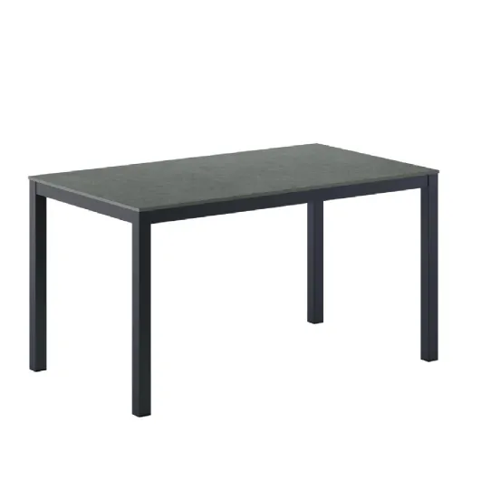 Extendable table Olimpo Caranto with ceramic top and metal structure by Veneta Cucine.