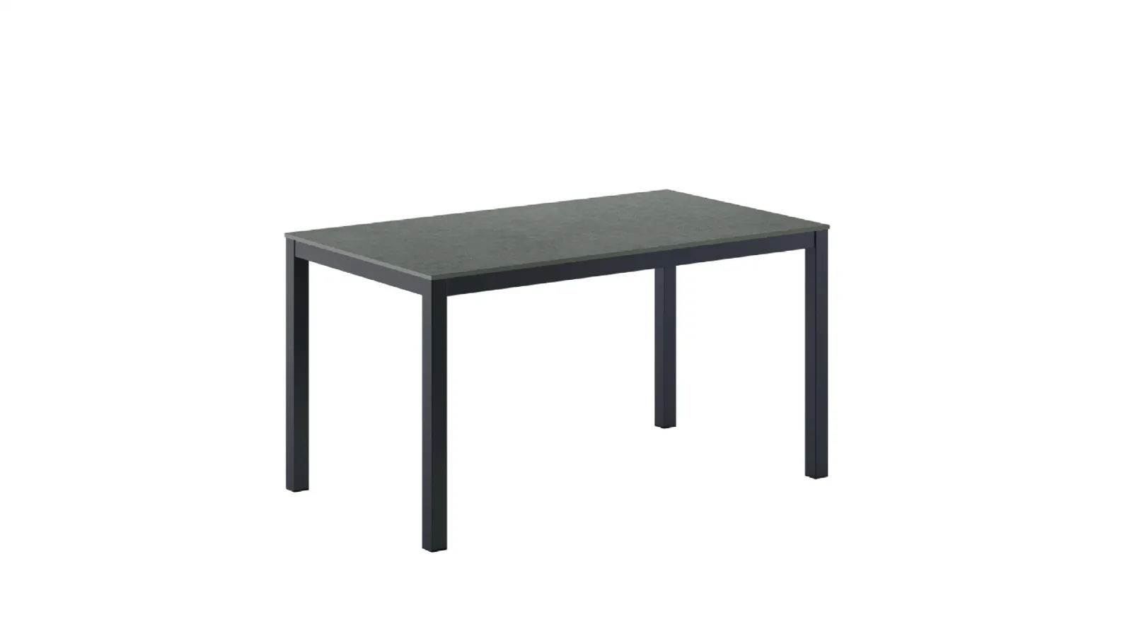 Extendable table Olimpo Caranto with ceramic top and metal structure by Veneta Cucine.