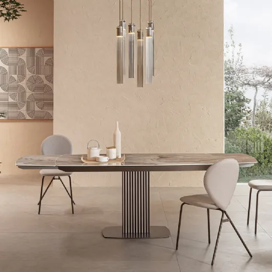 Extendable design table Wave by Riflessi.