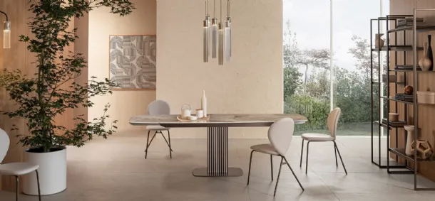 Extendable design table Wave by Riflessi.