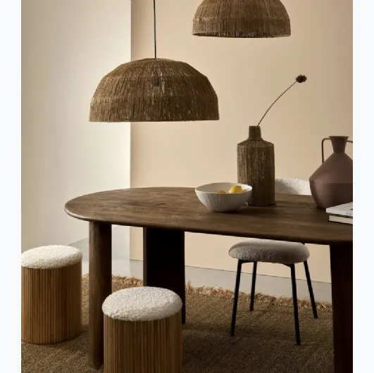 Orlando Brown wooden table by Bizzotto