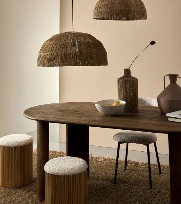 Orlando Brown wooden table by Bizzotto