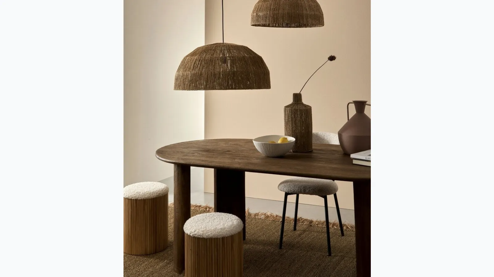 Orlando Brown wooden table by Bizzotto