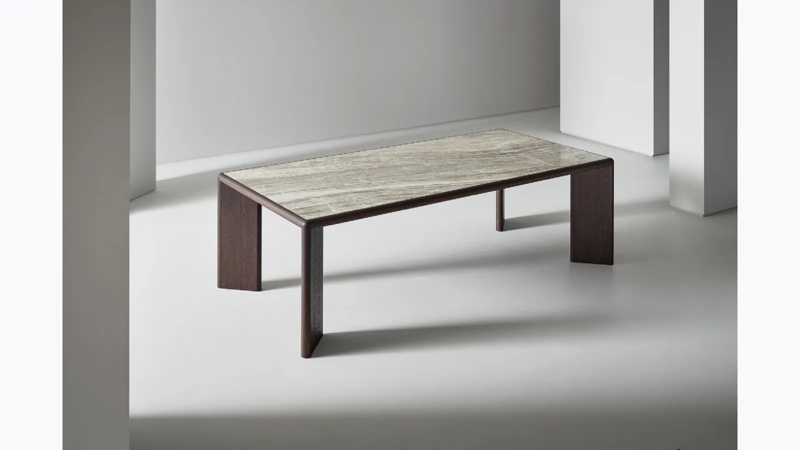 Oshi Table in ceramic and wood by Bonaldo