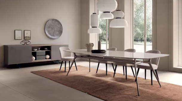 Table P016 with ceramic top by Presotto