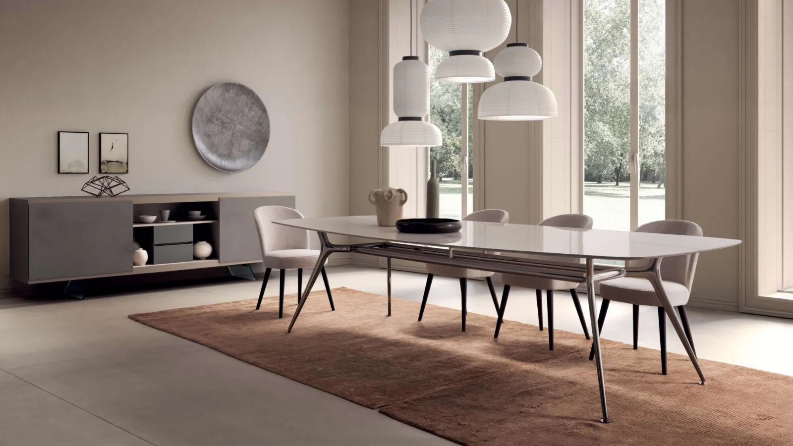 Table P016 with ceramic top by Presotto