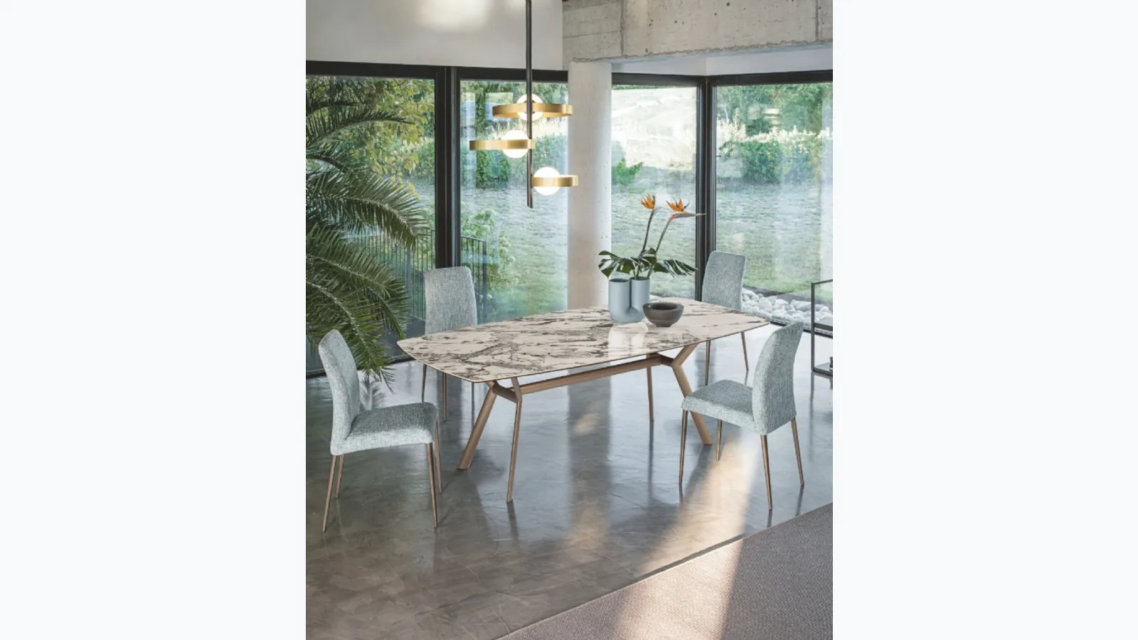 Paradise ceramic table by Riflessi.