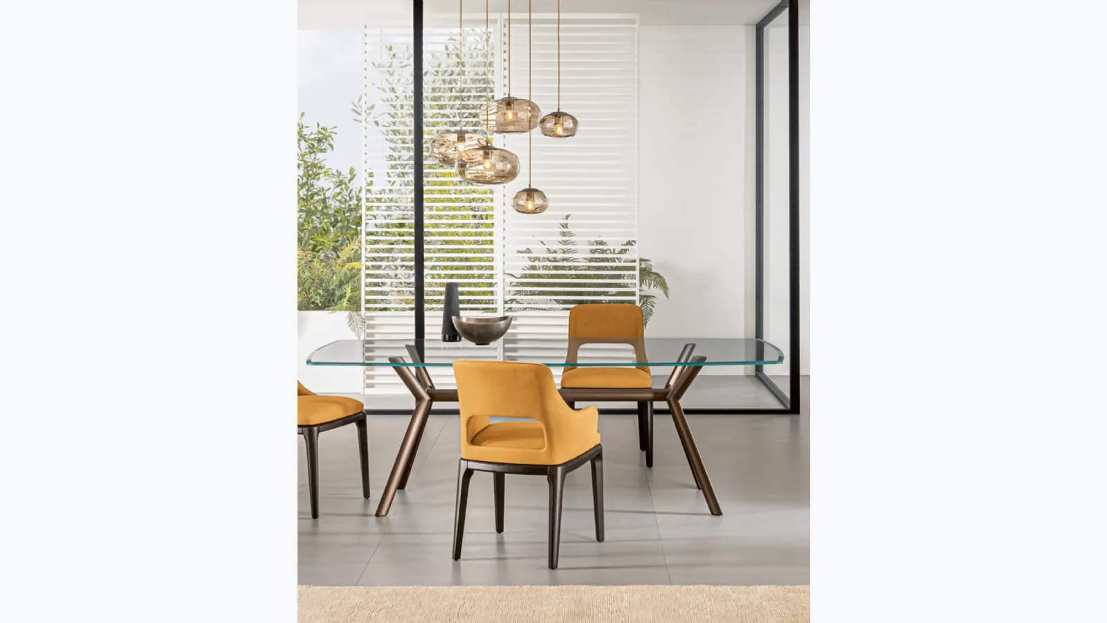 Paradise table in crystal by Riflessi