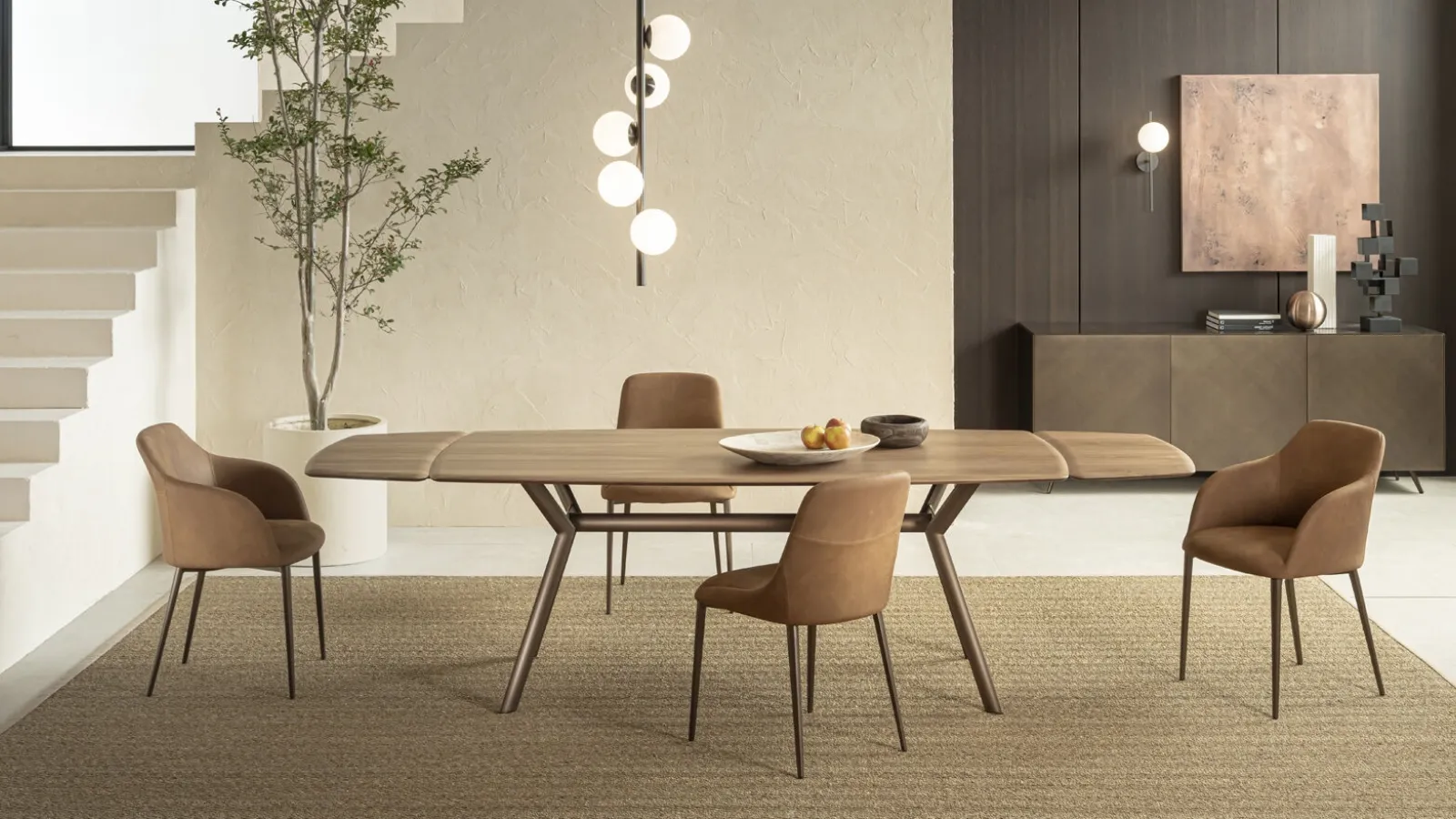 Extendable Paradise table in wood by Riflessi.
