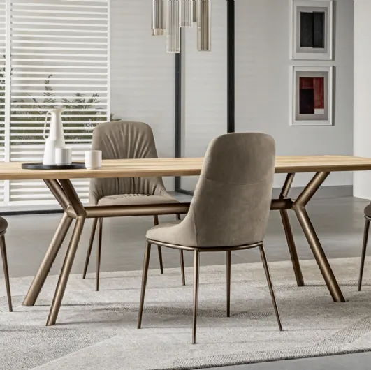 Paradise table in wood by Riflessi.