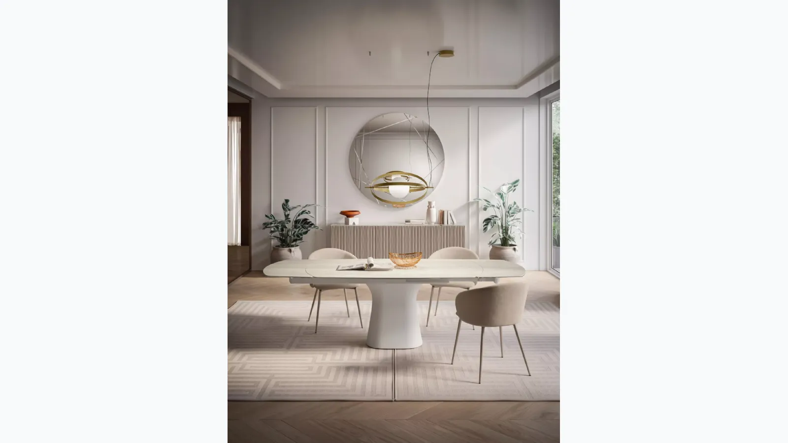 Extendable table Podium by Bontempi.