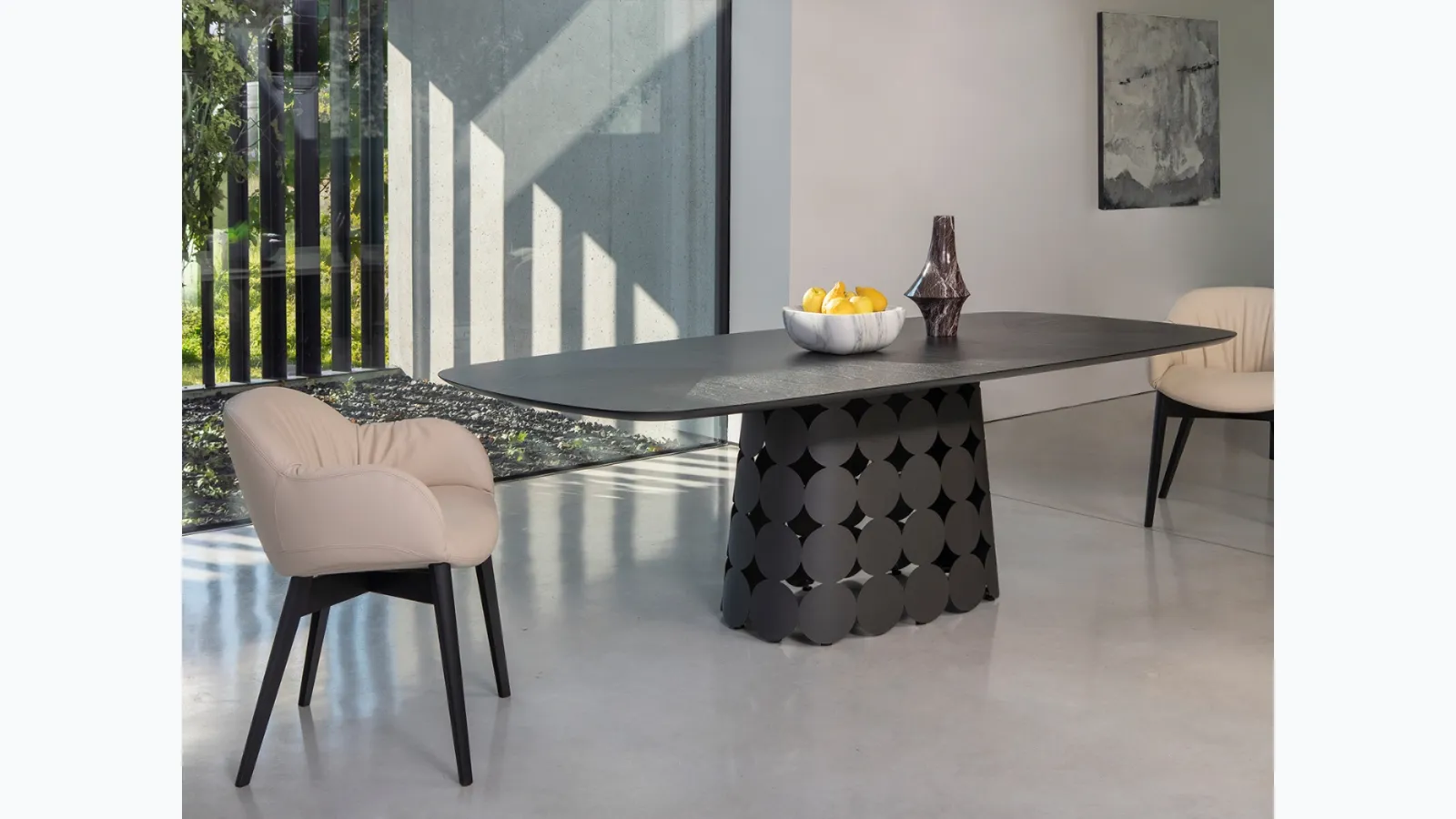 Elite Polka Dot Table in wood and metal by Tonin Casa