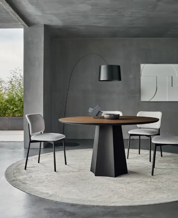 Round table Poliedro by Sangiacomo
