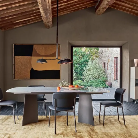 Extensible table Poliedro by Sangiacomo