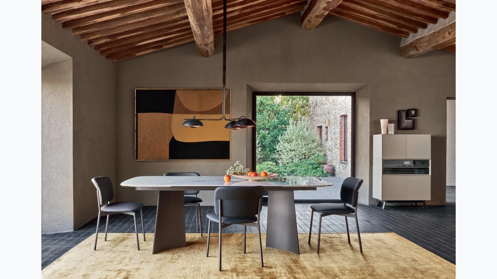 Extensible table Poliedro by Sangiacomo