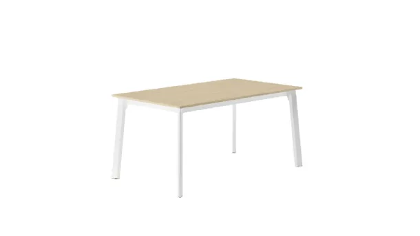 Poseidon kitchen table with laminated top and metal structure by Veneta Cucine.