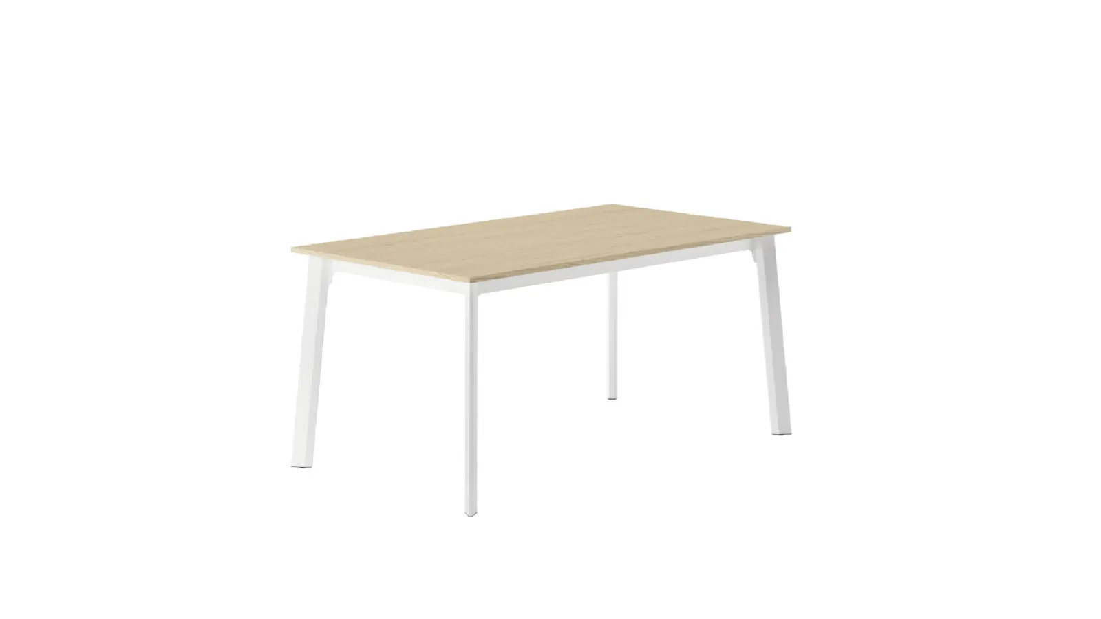 Poseidon kitchen table with laminated top and metal structure by Veneta Cucine.