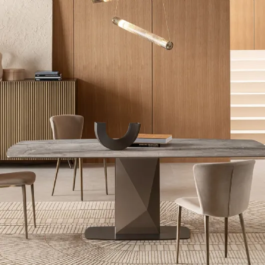 Sabino ceramic table by Riflessi.