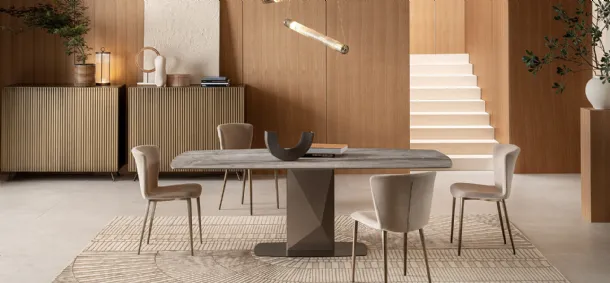 Sabino ceramic table by Riflessi.