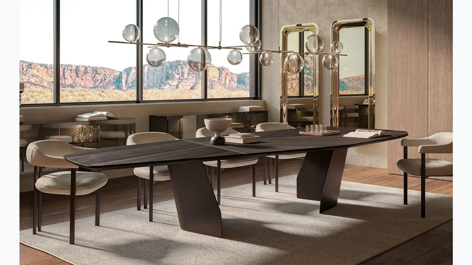 Senator Wood table by Cattelan Italia