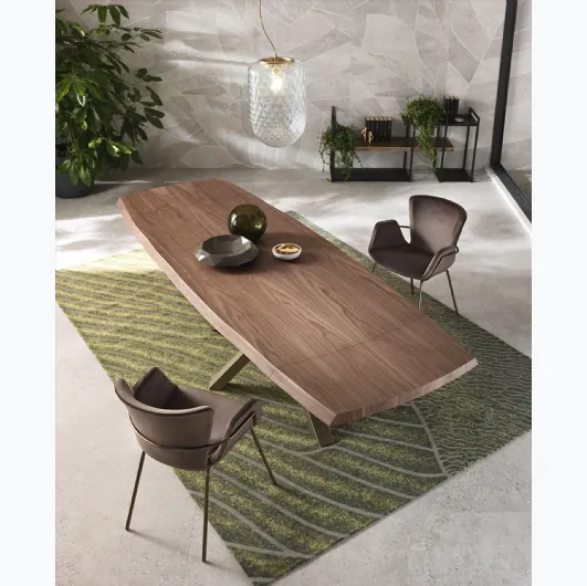 Extendable wooden table Shangai by Riflessi.
