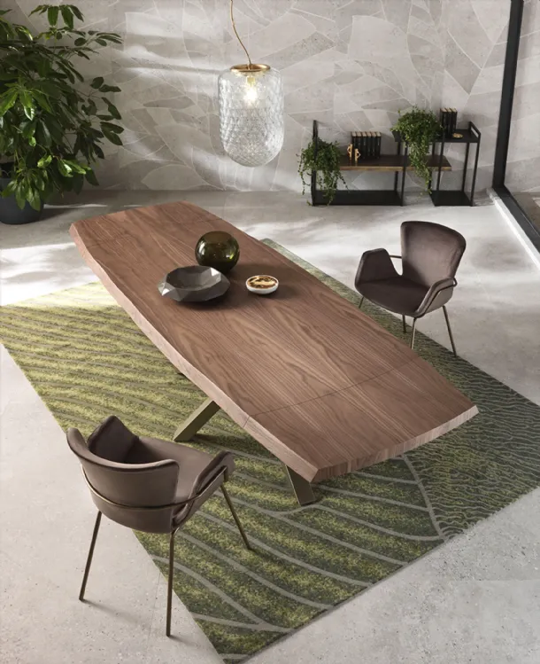 Extendable wooden table Shangai by Riflessi.