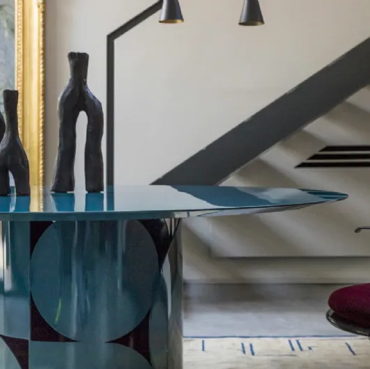 Round Lacquered Table by Mogg