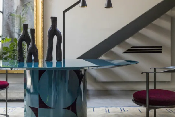 Round Lacquered Table by Mogg