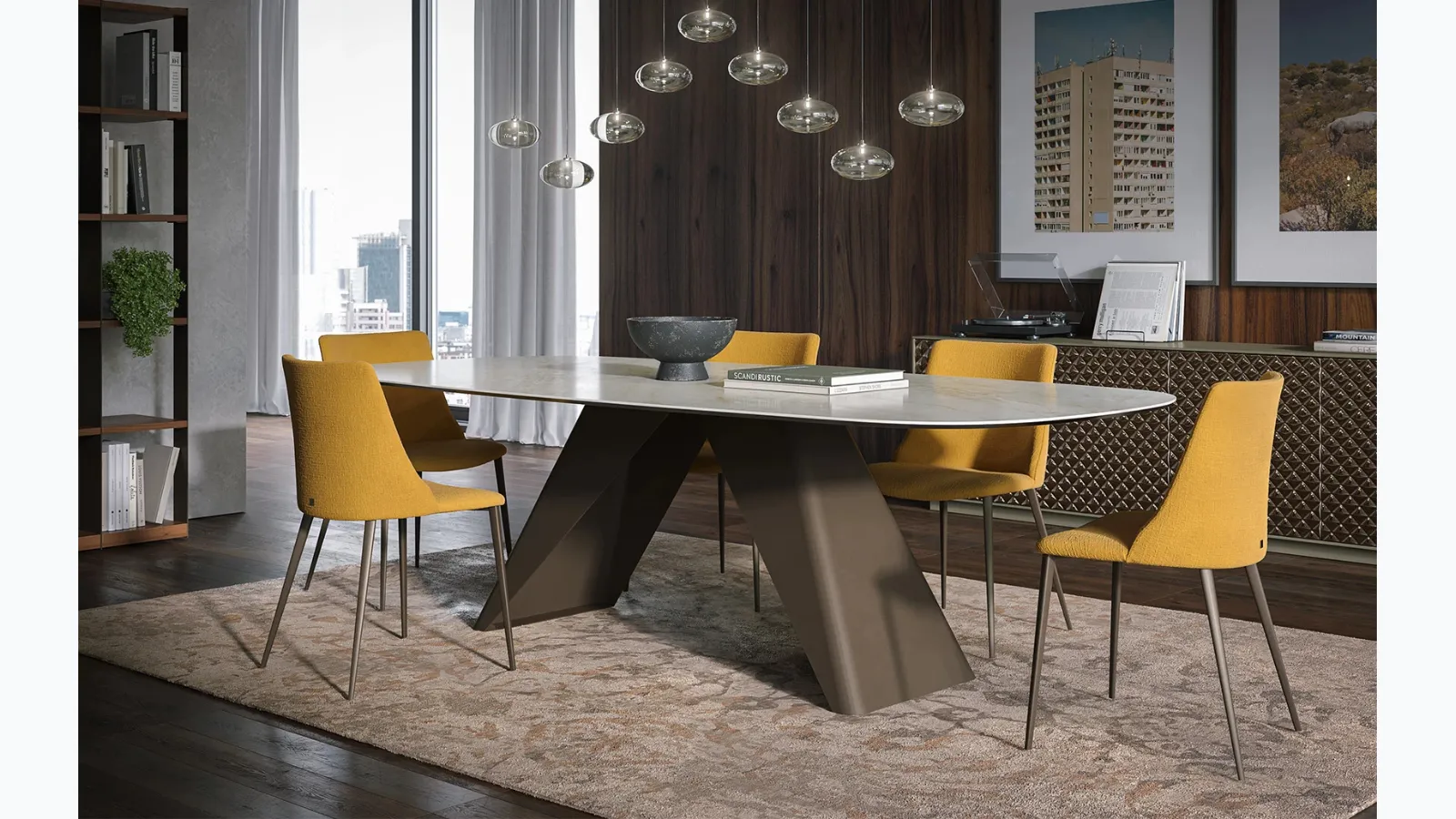 Symposium ceramic table by Tonin Casa