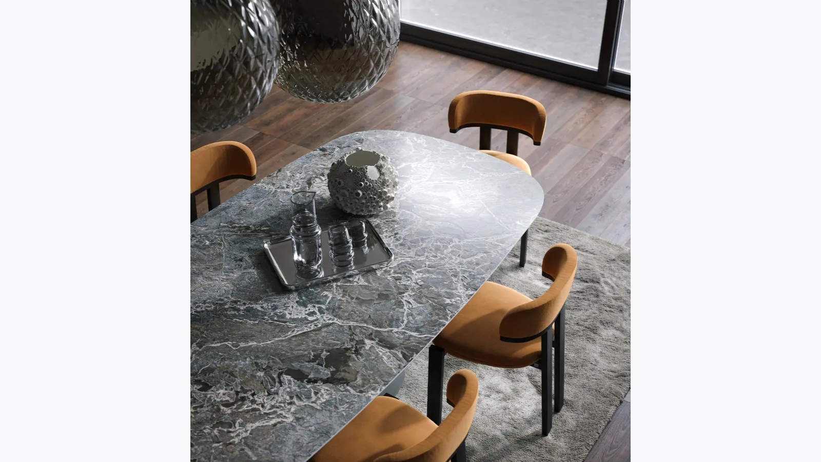 Curtain Ceramic Table by Tonin Casa.