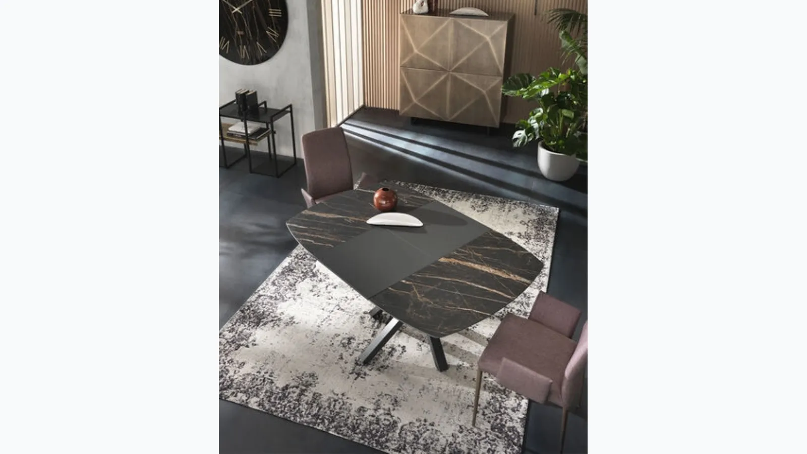 Extendable table Shangai Square by Riflessi
