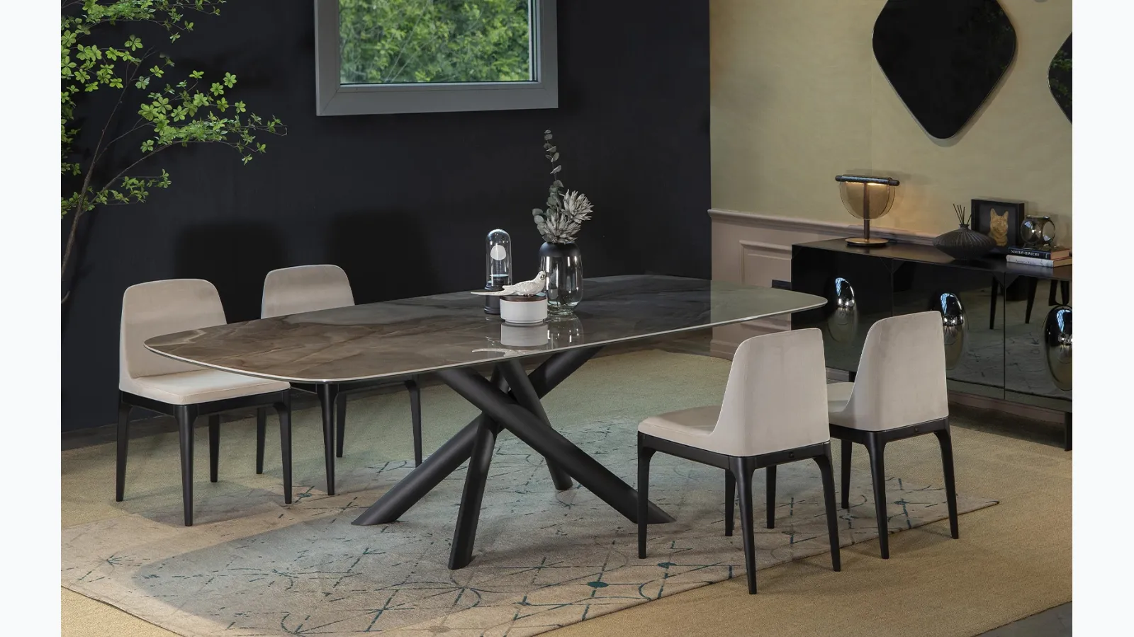 Style ceramic table by Tonin Casa