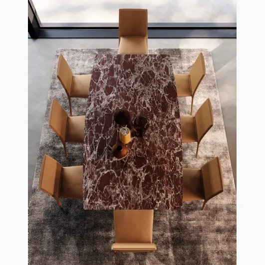 Tailor table in Imperial Red ceramic by Presotto