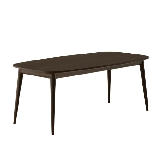 Tancredi table with veneered top and solid wood structure by Veneta Cucine.