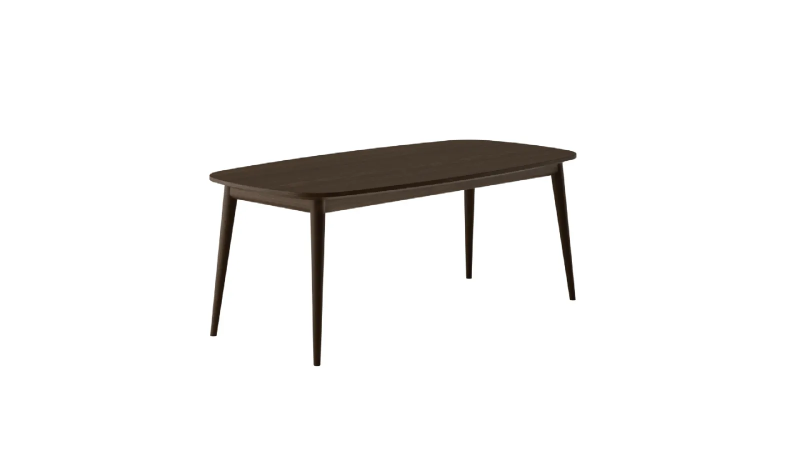 Tancredi table with veneered top and solid wood structure by Veneta Cucine.