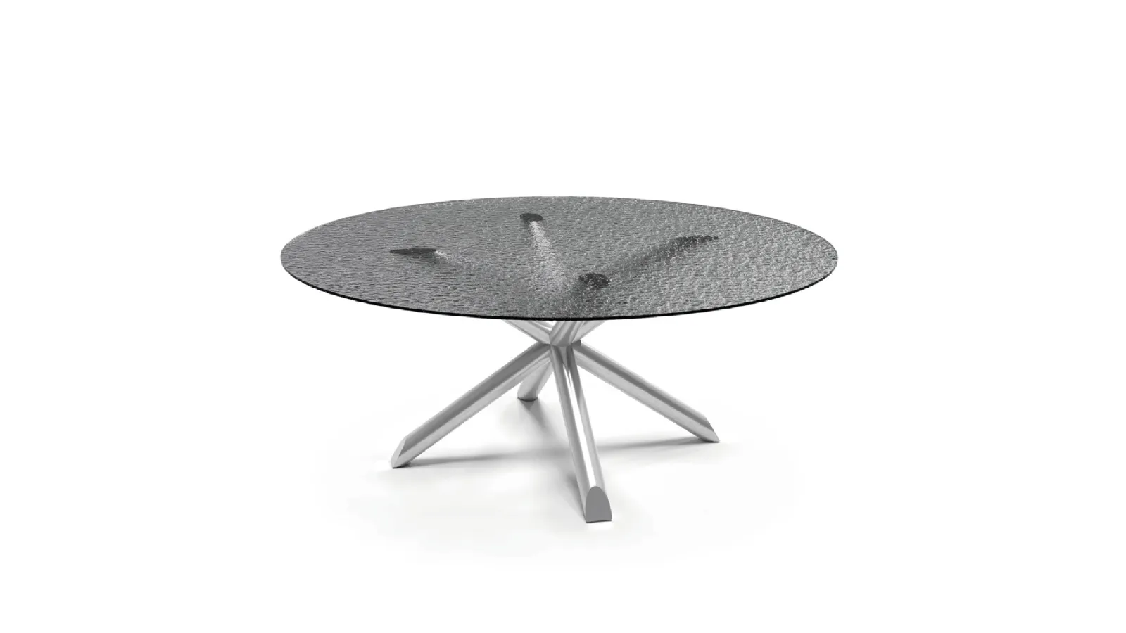 Round table with glass top Thomas by Cantori