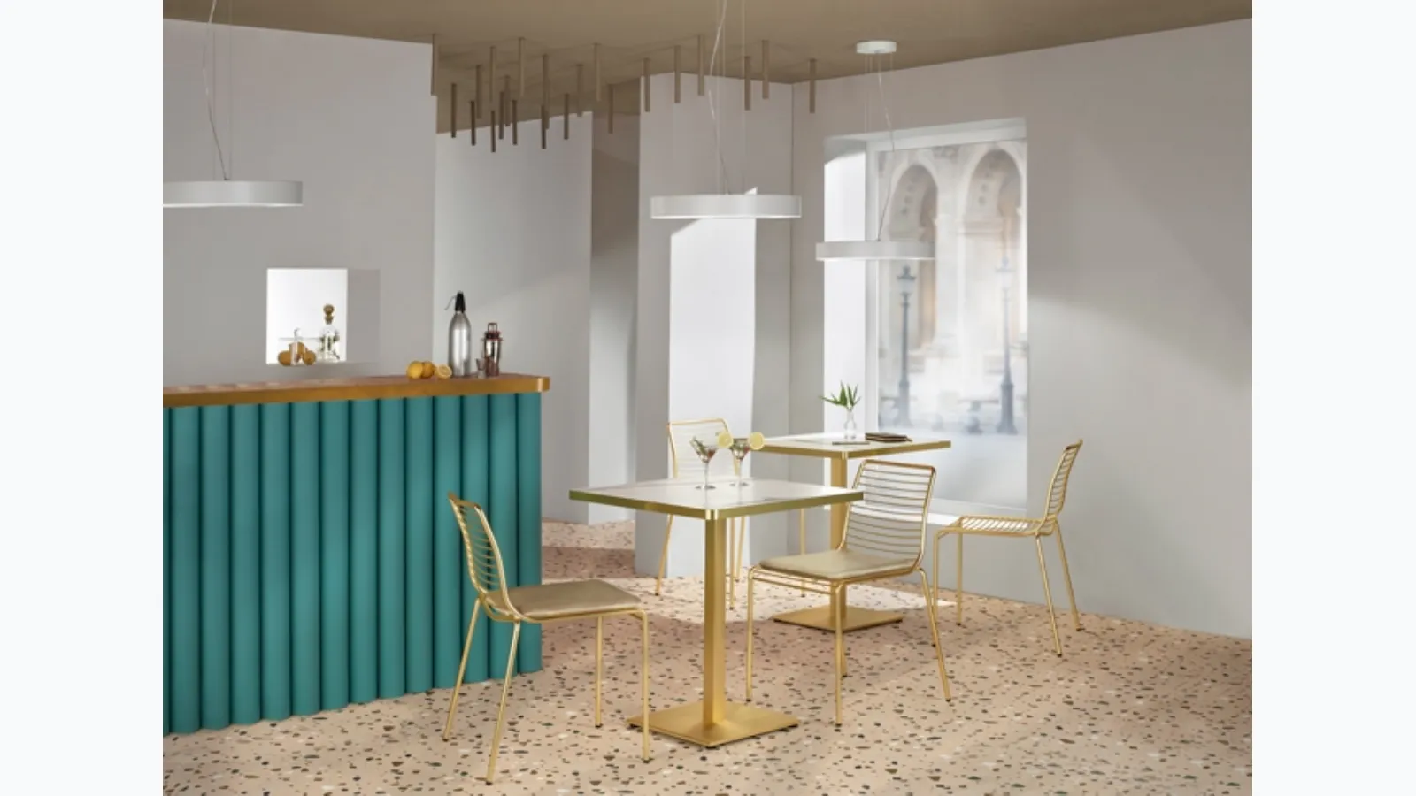 Tiffany laminate table by Scab Design