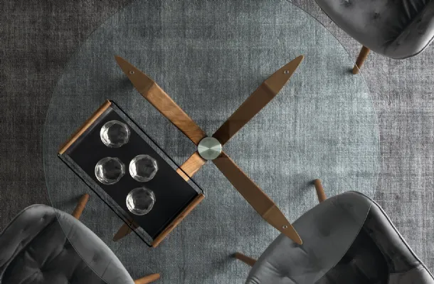 Tokyo round glass table by Calligaris