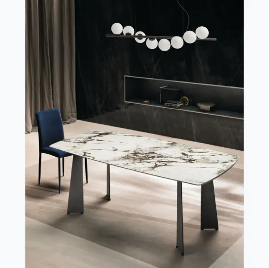 Toledo ceramic table by Riflessi.
