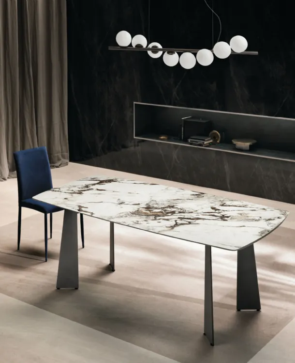 Toledo ceramic table by Riflessi.