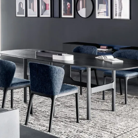 Charcoal Oak Torii Table by Novamobili