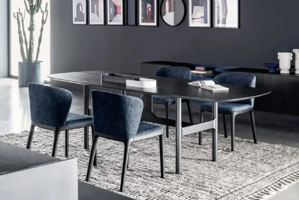 Charcoal Oak Torii Table by Novamobili