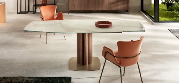 Extendable ceramic table Towe by Riflessi.