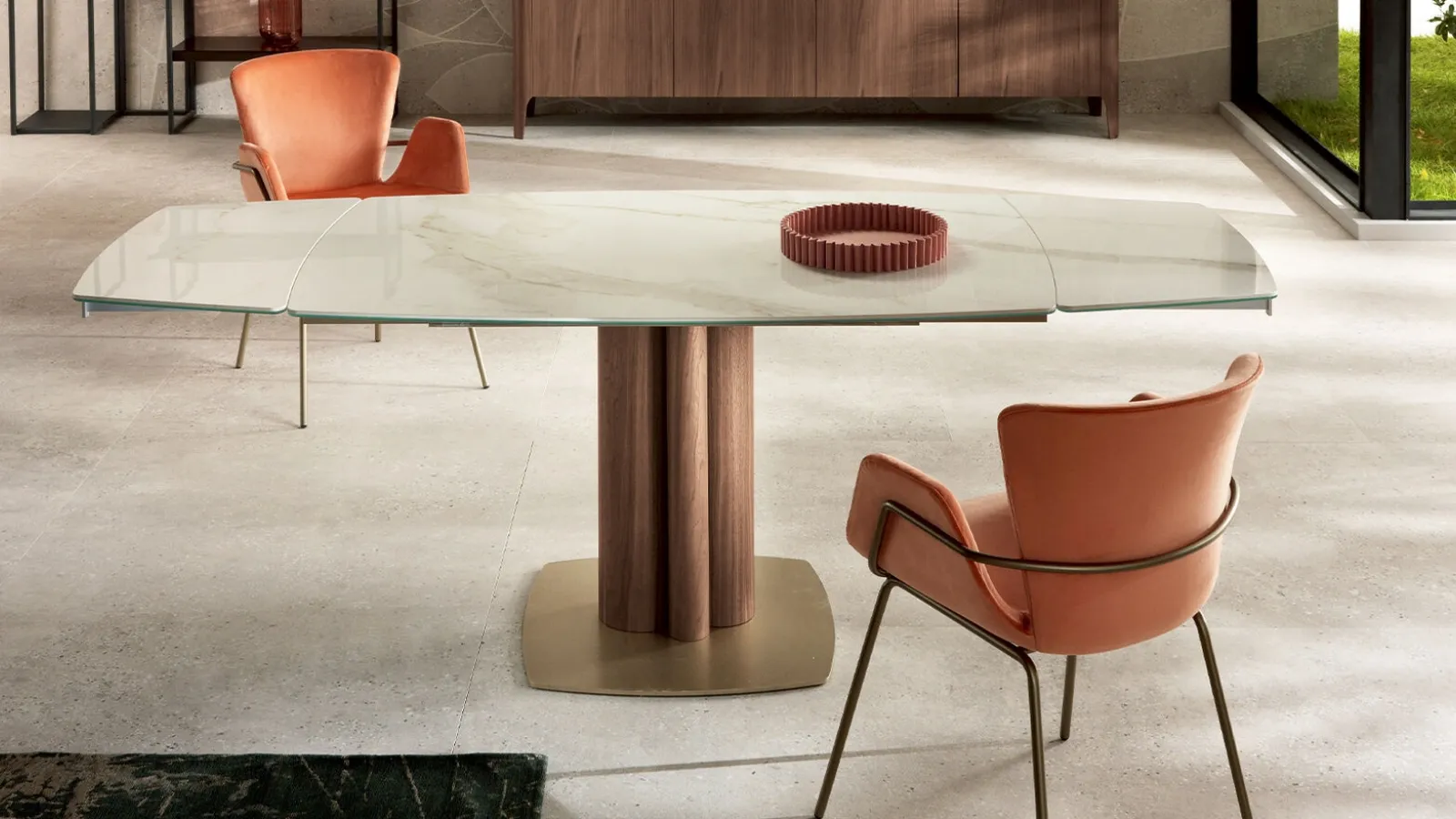 Extendable ceramic table Towe by Riflessi.