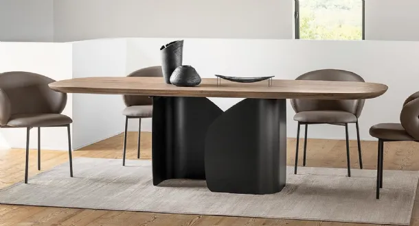 Wooden Twins table by Calligaris