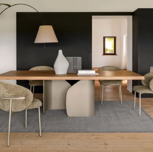 Calligaris Wild Natural solid wood Twins table.