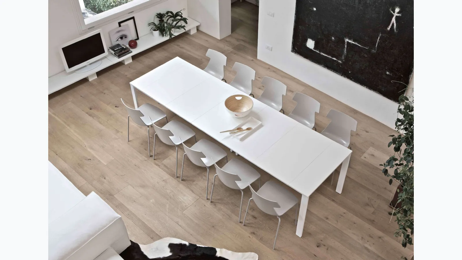 Vega Plus console table with melamine top by Ingenia.