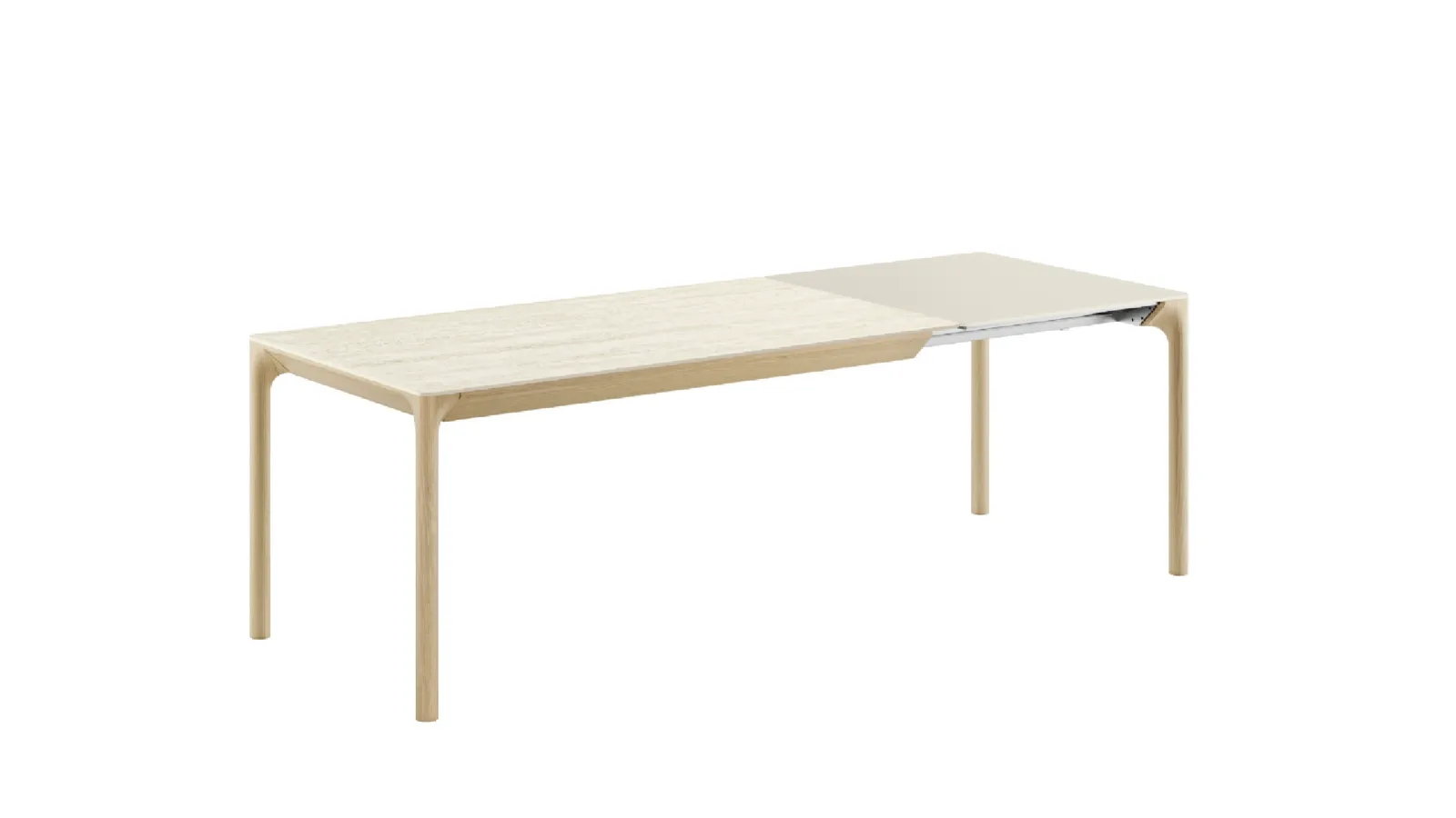 Extendable table Zeno Caranto with ceramic top and wooden base by Veneta Cucine