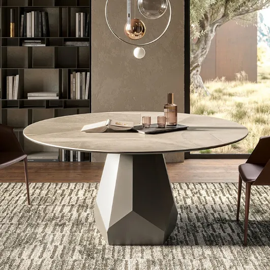 Round Zermatt Ceramic Table by Cattelan Italia