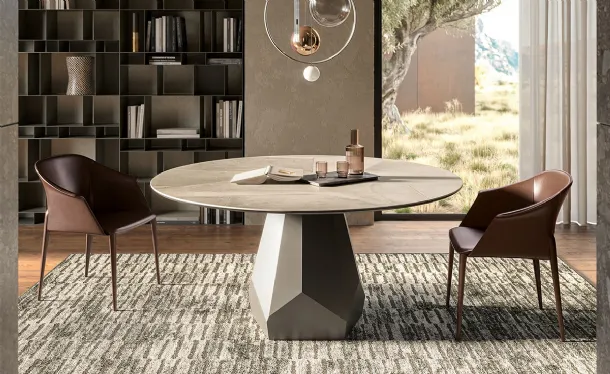 Round Zermatt Ceramic Table by Cattelan Italia